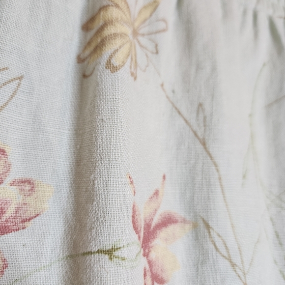 Coldwater Creek 100% linen Pull On floral maxi skirt pockets size small petite - Picture 11 of 14